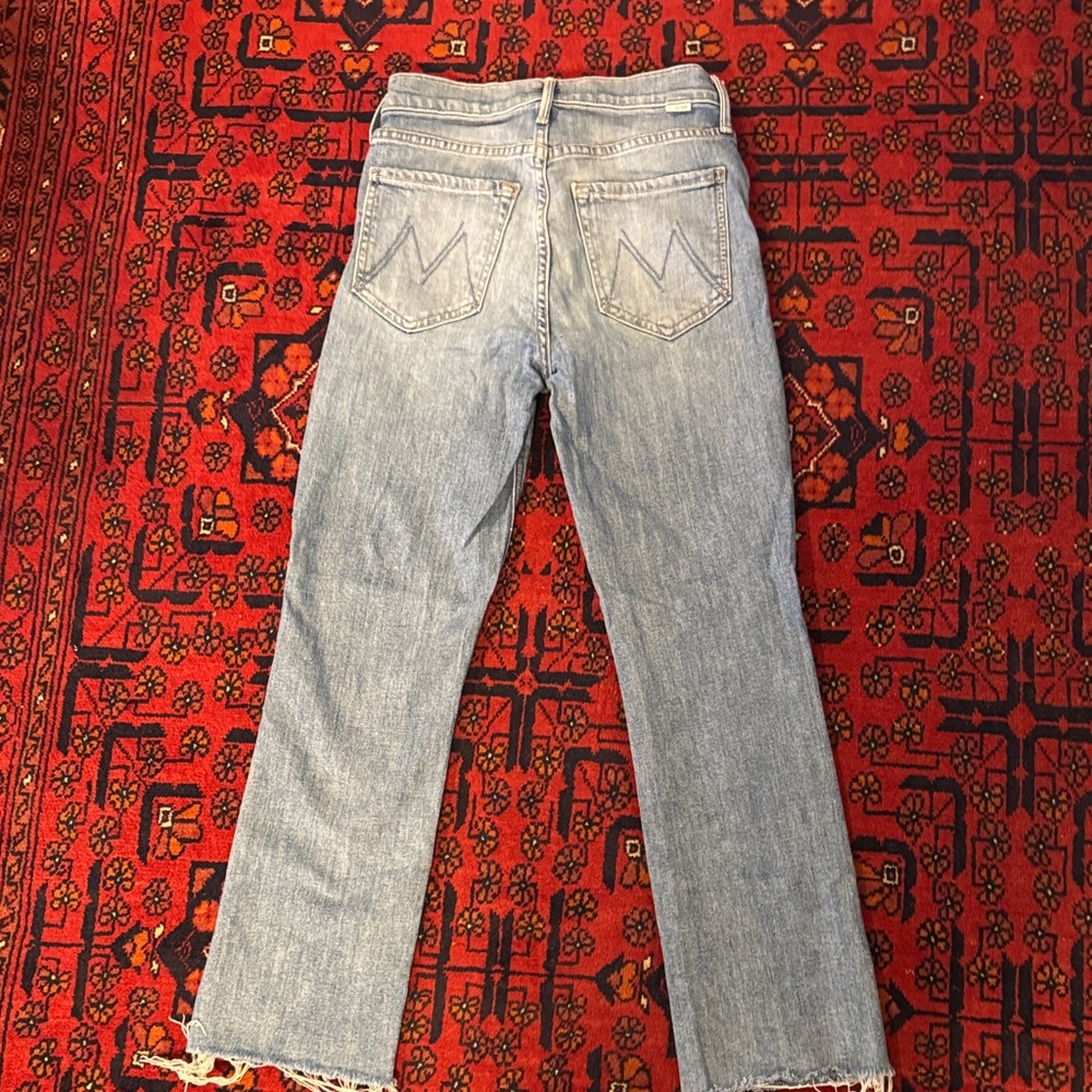 MOTHER Denim Straight Leg Jeans with Button Fly - Picture 8 of 8